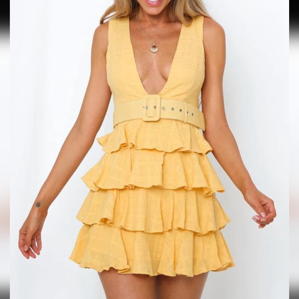 beautiful yellow dress